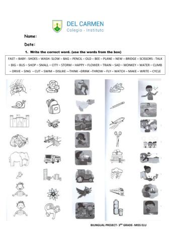 words parts of speech