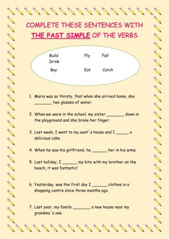 Past simple sentences