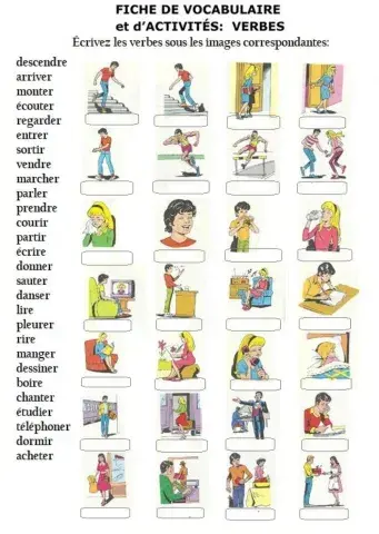 Liste des verbes en français