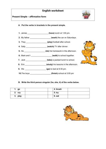 Present Simple-affirmative form