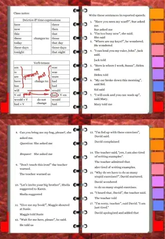 Reported speech practice 2