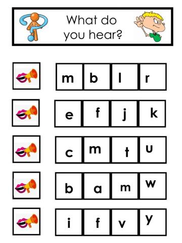 What letter do you hear?