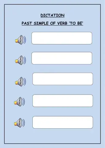 Past simple of verb 'to be'