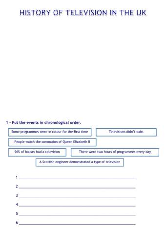 6th - history of television in the uk