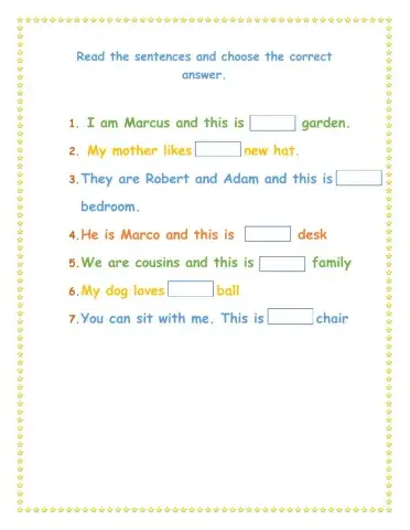 Possessive Ajectives