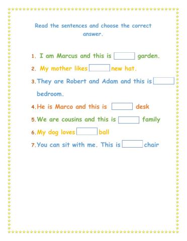 Possessive Ajectives