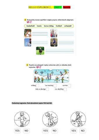HELLO EXPLORER 2 ,    UNIT 7   Sports