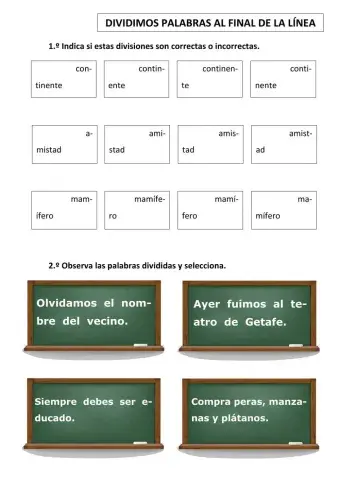 División de palabras al final de línea