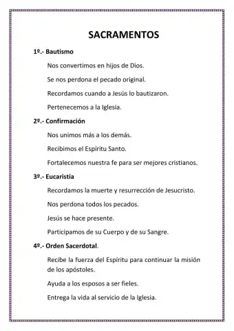 Sacramentos opciones