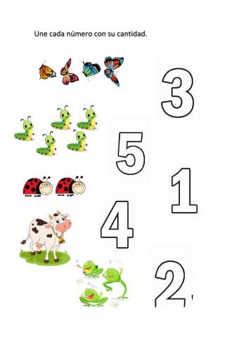 Une cada número con su cantidad.