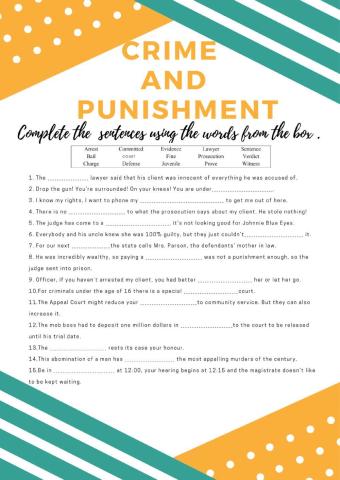 Crime and punishment