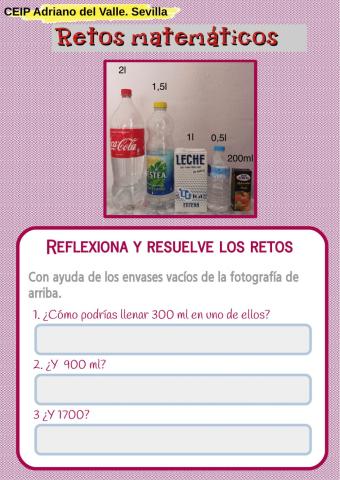 Experiencia con líquidos