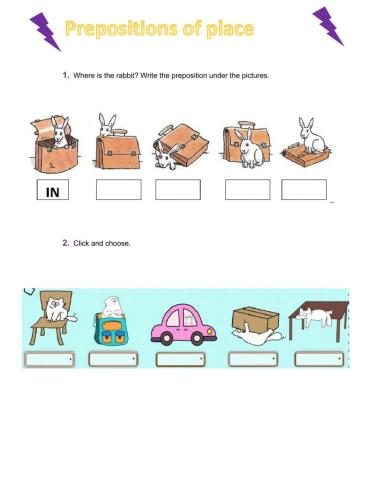 Prepositions of place