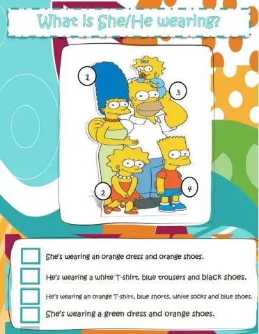 What is He-She wearing?