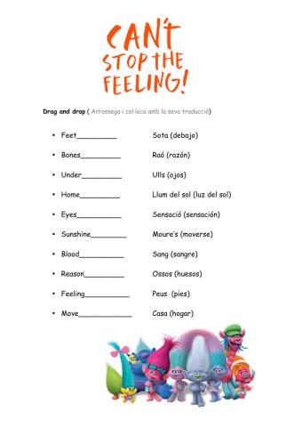 Can't stop the feeling