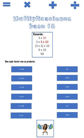 Multiplicaciones con base 10