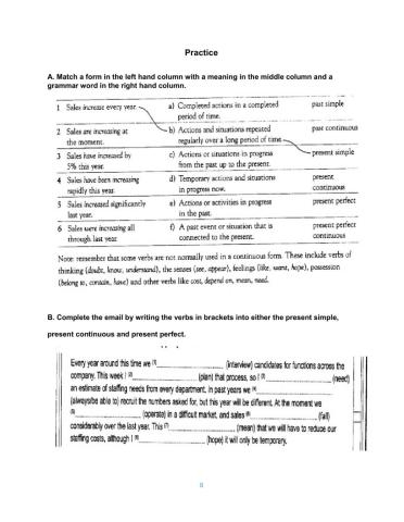 Unit 1 - Review of Verb Tenses