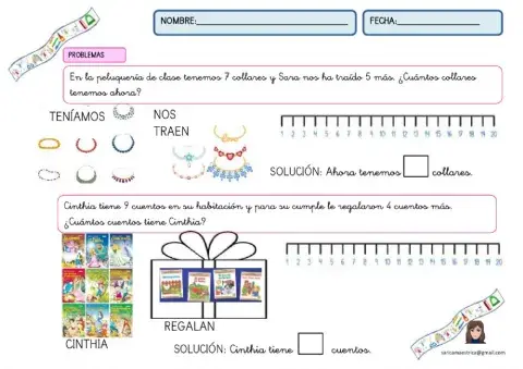 Problemas suma infantil