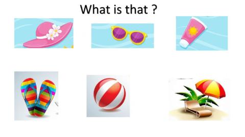 Summer items and places