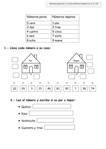 Números pares e impares