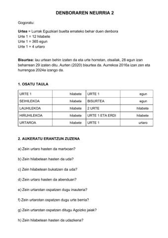 Denboraren neurria 2