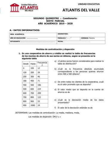 Medidas de Centralización y disperción