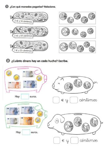 Dinero: euros y céntimos