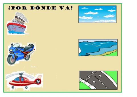Medios transporte por dónde van