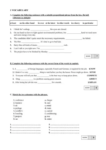 Traveller B1, Modul 6 Test (2nd version)