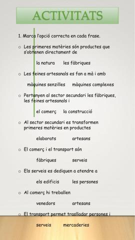 Sector secundari i terciari