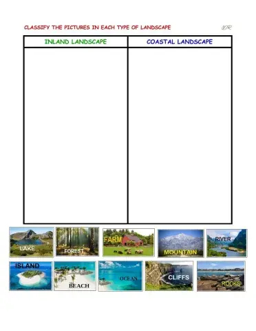 Inland and coastal landscape