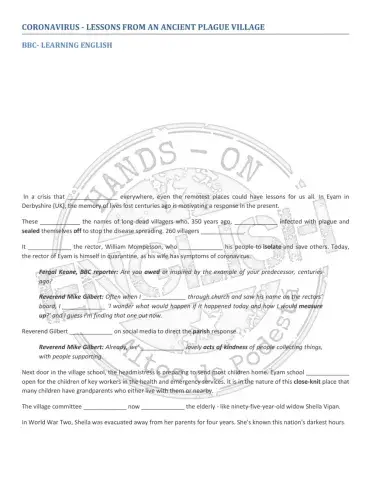 Coronavirus- lessons from an ancient plague village (BBC LEARNING ENGLISH video)