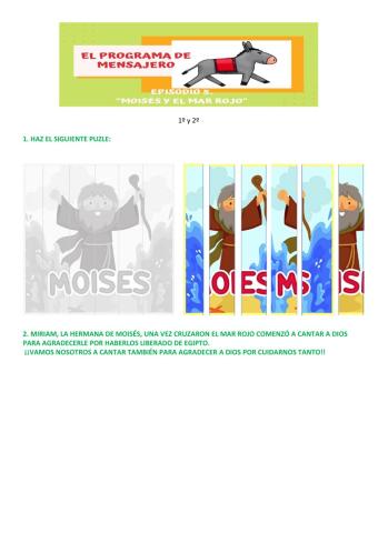 Moisés y el mar rojo(1º y 2º primaria)