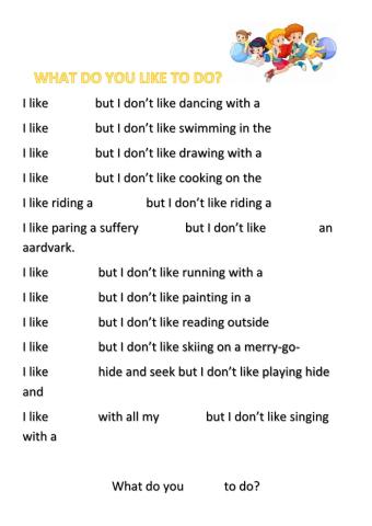 What do you like to do?