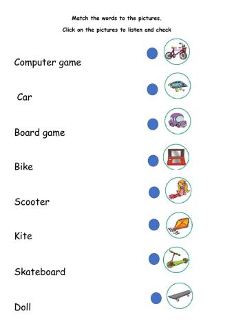 Match the words to the pictures