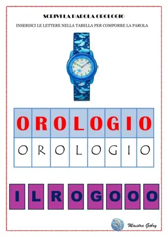 Scrivi orologio