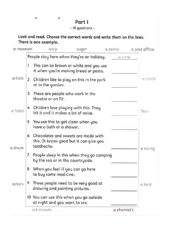 Reading and Voabulary
