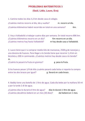 Problemas matemáticos 3