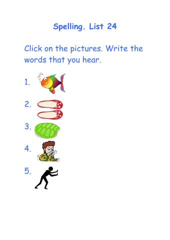 Spelling. List 24