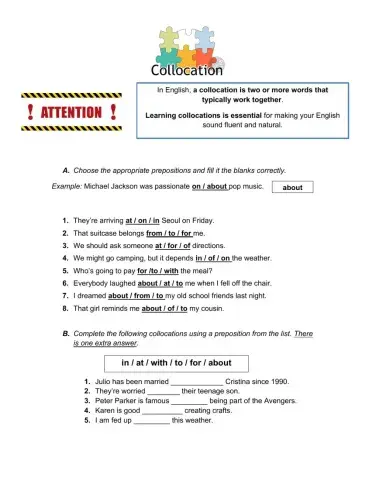 Collocations (Prepositions)