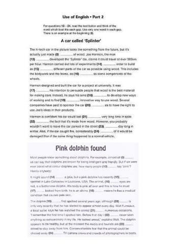 FCE Use of English Part 2