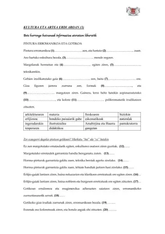 (DBH 2) Kultura eta artea Erdi Aroan (3)
