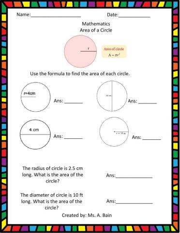 Area of a Circle