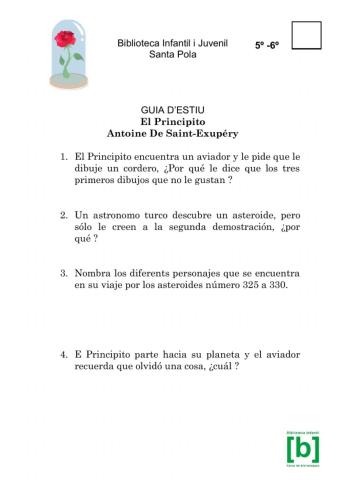 El principito.   A. Saint-Exupery