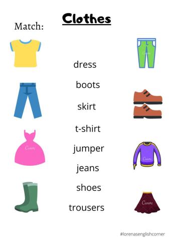 Basic vocabulary: clothes, animals, school objects