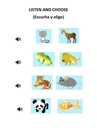 Listen and choose animals