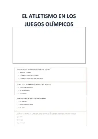 El atletismo en los juegos olímpicos