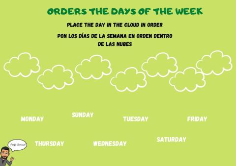 Order the days of the week