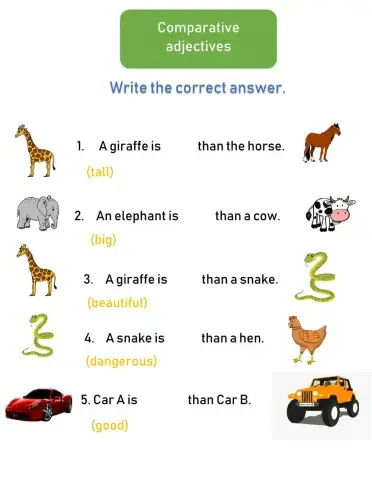 Comarative adjectives