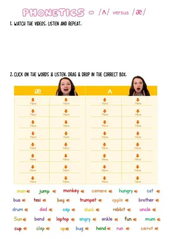 Phonetics -æ- and -ʌ-